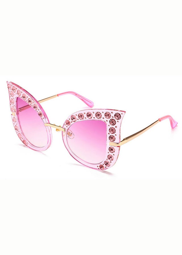 Calanovella Funky Sun Glasses Butterfly Cat Eye Fancy Cool Flame - Pink