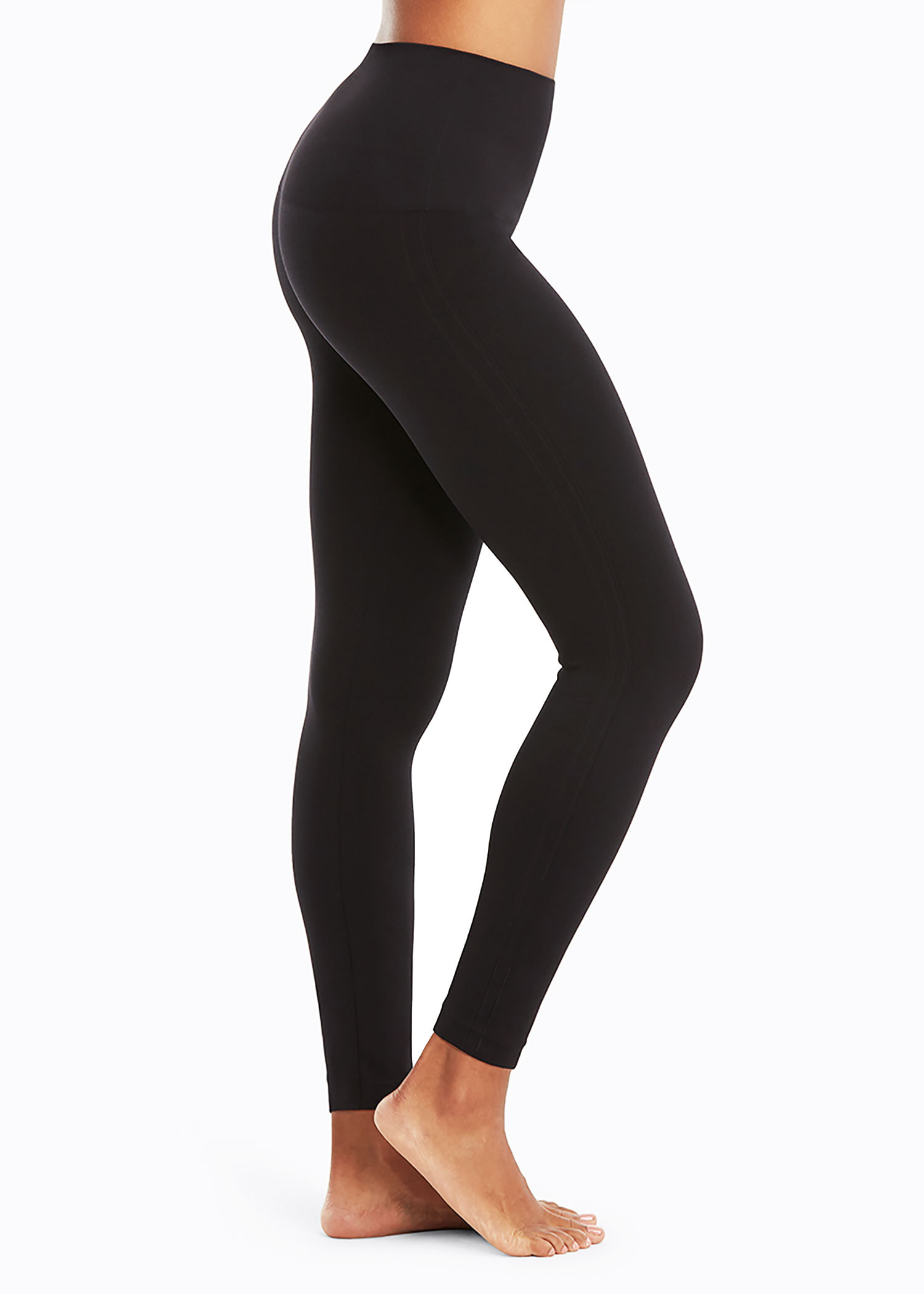 SPANX Leggings for Women Look at Me Now Seamless Leggings Very Black XS at   Women's Clothing store
