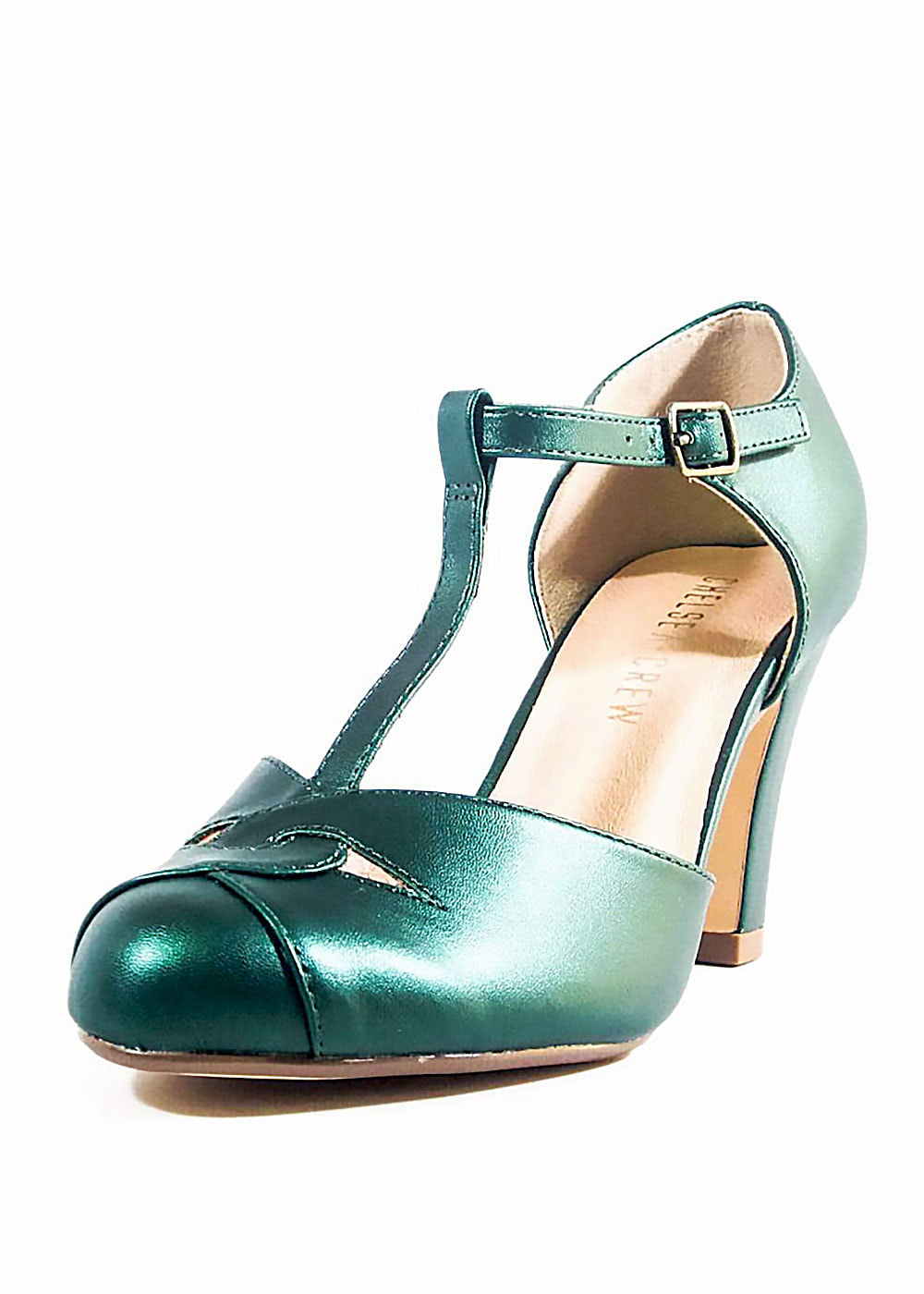 BS72 Green Crystal Wedding shoes , matching clutch bag - Nirvanafourteen