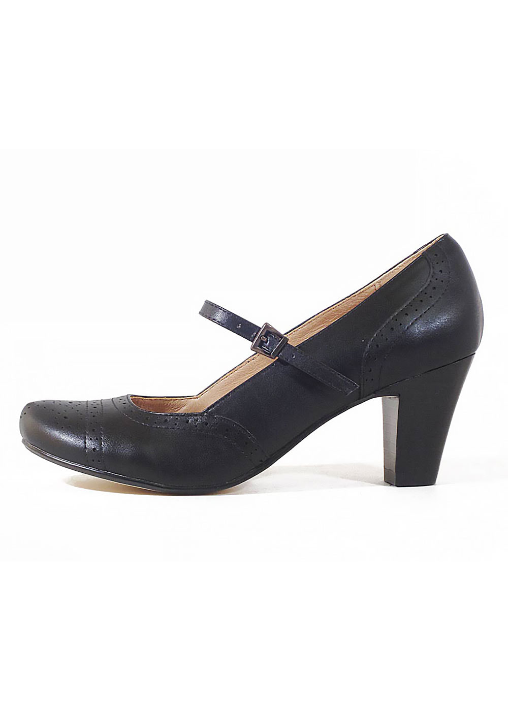 American Duchess Spain: Millie Women's 1920s Mary Jane Shoes (Black)